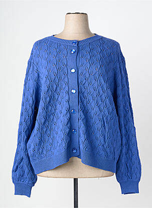Gilet manches longues fermeture boutonnée sur le devant bleu PIMENT ROUGE femme