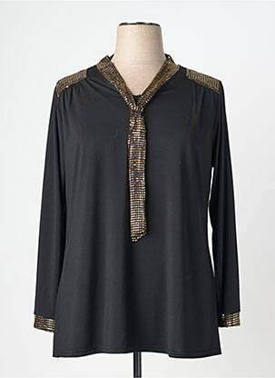 Top stretch manches longues noir VETISTYLE femme