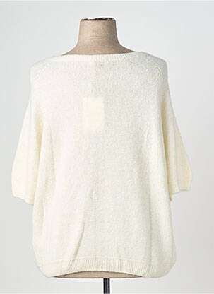 Pull coupe droite manches 3/4 beige C'MELODIE femme
