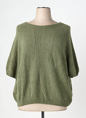 Pull stretch manches 3/4 vert C'MELODIE femme