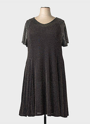 Robe mi-longue manches courtes manches courtes or VETISTYLE femme