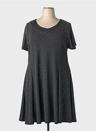 Robe mi-longue manches courtes manches courtes noir VETISTYLE femme