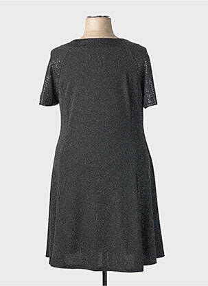 Robe mi-longue manches courtes manches courtes noir VETISTYLE femme