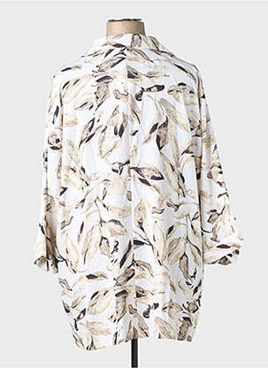Veste casual col tailleur blanc POMME ROUGE femme