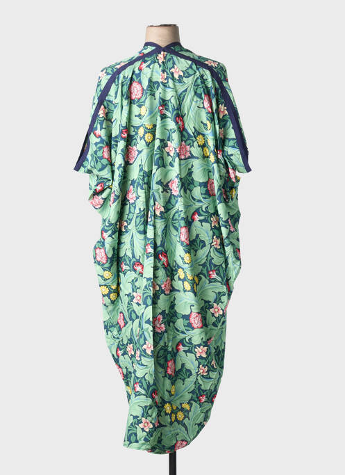 Robe longue manches courtes manches courtes vert WORLD FASHION femme