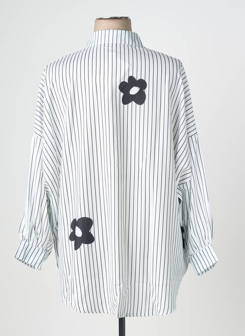 Chemisier coupe droite manches longues blanc NESLAY femme