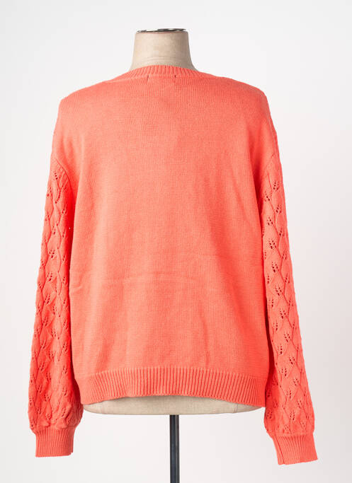 Gilet manches longues fermeture boutonnée sur le devant orange PIMENT ROUGE femme