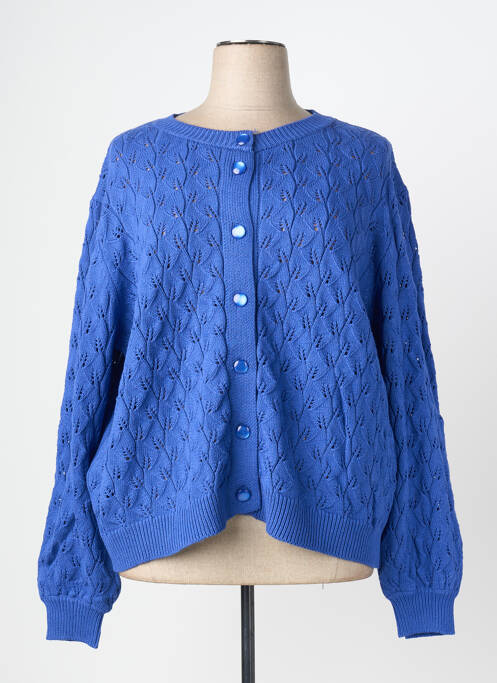 Gilet manches longues fermeture boutonnée sur le devant bleu PIMENT ROUGE femme
