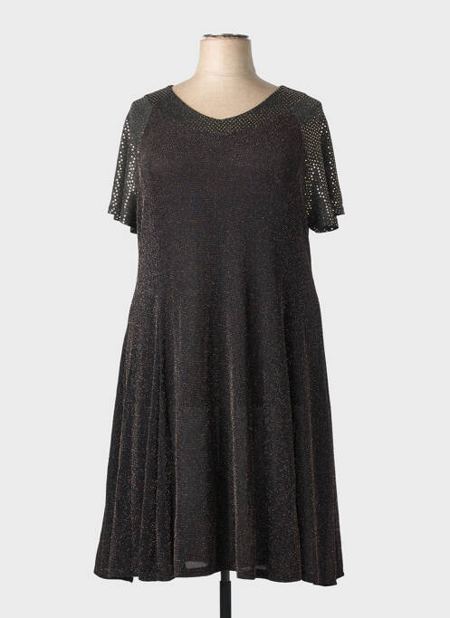 Robe mi-longue manches courtes manches courtes or VETISTYLE femme