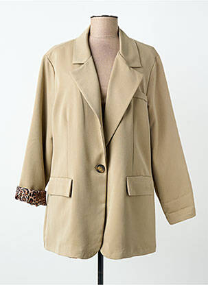 Blazer finition intérieure doublée beige PIMENT ROUGE femme