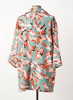 Veste casual col tailleur vert POMME ROUGE femme