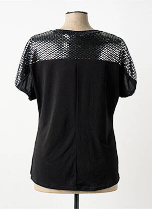 Top stretch manches courtes noir VETISTYLE femme