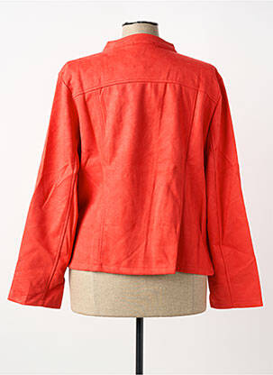 Veste casual tissage suedine orange CHRISTY femme
