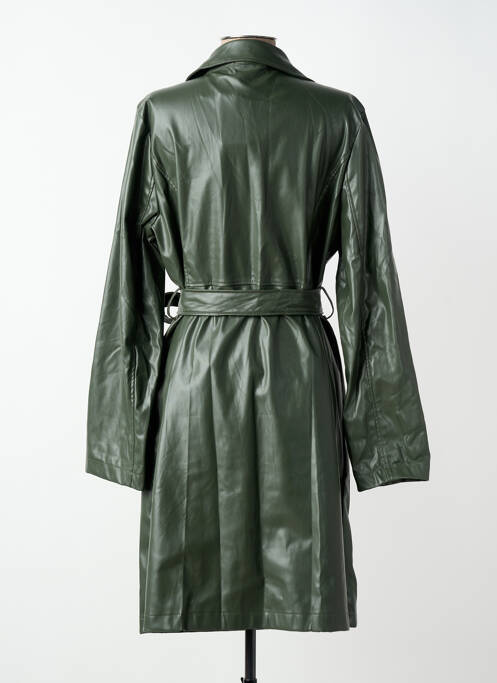 Manteau long coupe cintrée sans capuche vert CHRISTY femme