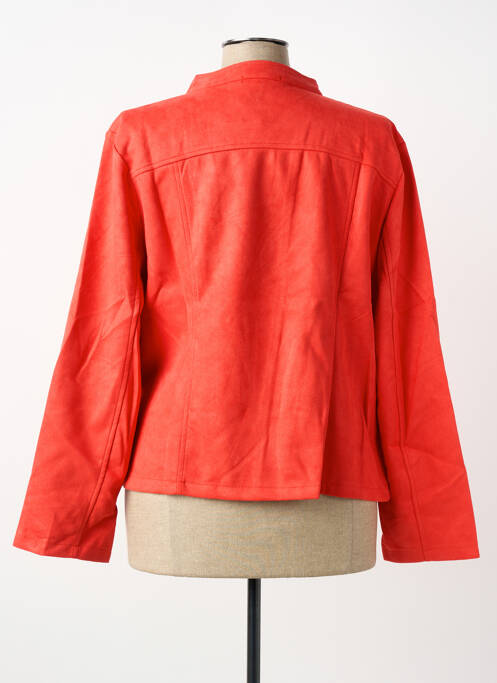 Veste casual tissage suedine orange CHRISTY femme