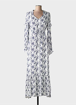 Robe longue manches longues manches longues blanc C'EST BEAU LA VIE femme