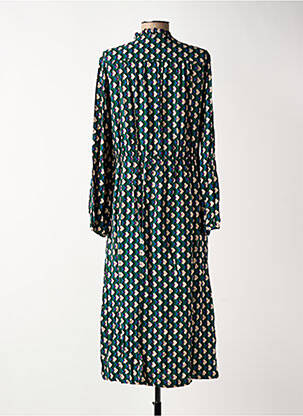 Robe mi-longue manches longues manches longues vert C'EST BEAU LA VIE femme