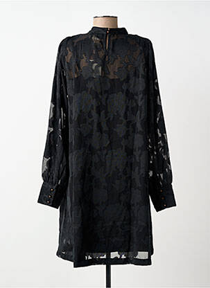 Robe courte coupe évasée manches longues noir CREAM femme