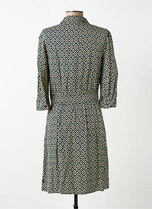 Robe mi-longue manches 3/4 manches 3/4 vert FREEMAN T.PORTER femme