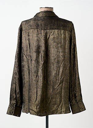 Chemisier coupe droite manches longues or YA YA FASHION femme