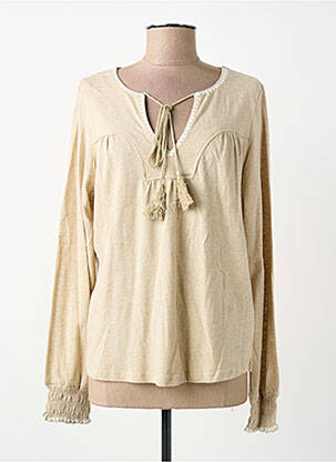 Blouse manches longues manches longues beige RUE MAZARINE femme