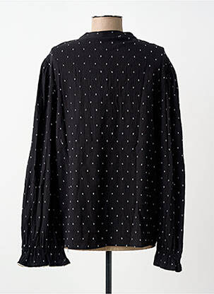 Chemisier coupe cintrée manches longues noir ICHI femme