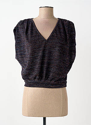 Top col v sans manche noir ARTLOVE femme