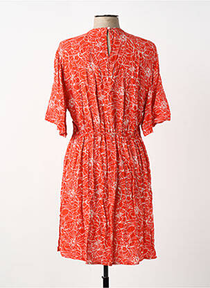 Robe courte manches courtes manches courtes rouge ANGE femme