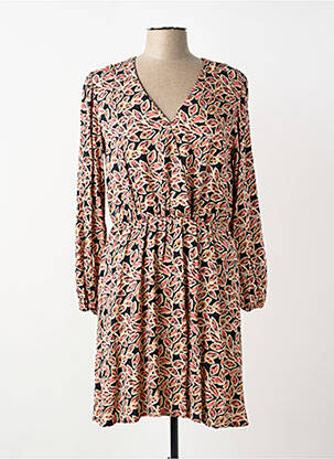 Robe courte coupe fluide manches longues noir C'EST BEAU LA VIE femme