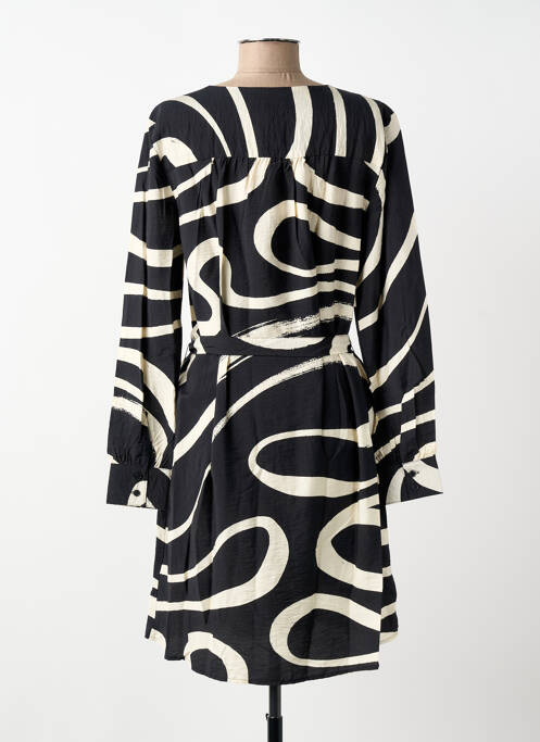 Robe mi-longue coupe fluide manches longues noir B.YOUNG femme