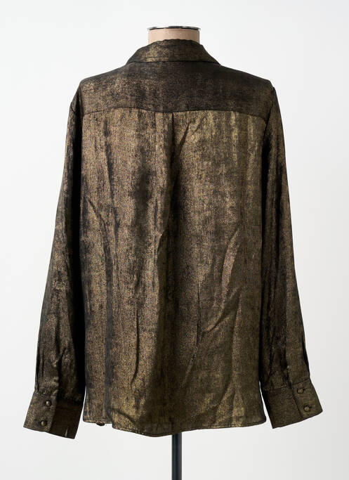 Chemisier coupe droite manches longues or YA YA FASHION femme