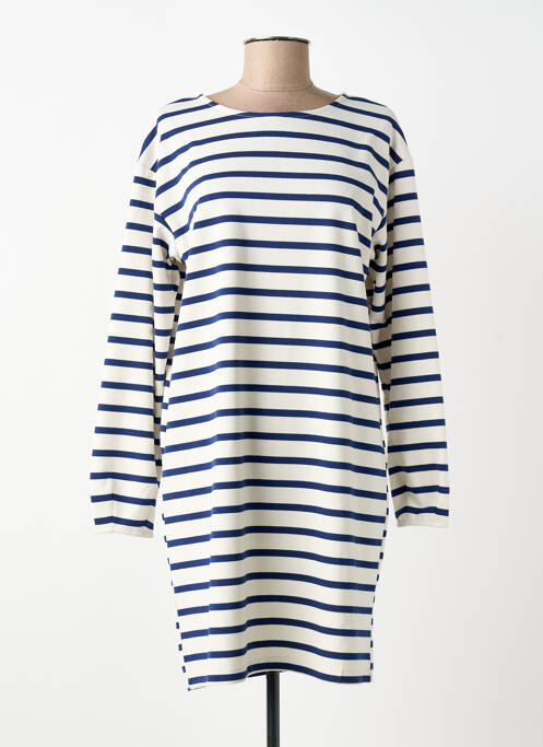 Robe courte bleu ICHI femme