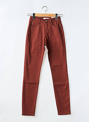 Jeans coupe slim stretch marron CREAM femme