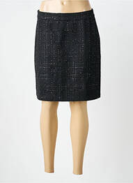 Jupe courte tissage tweed noir CREAM femme
