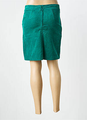 Jupe courte taille à pinces vert ICHI femme