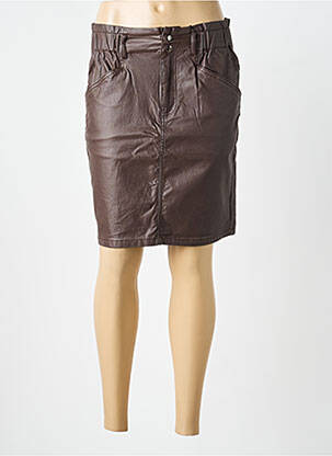Jupe courte poches marron B.YOUNG femme