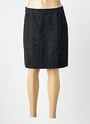 Jupe courte tissage tweed noir CREAM femme