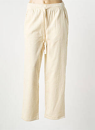 Pantalon droit stretch taille normale beige GRACE & MILA femme