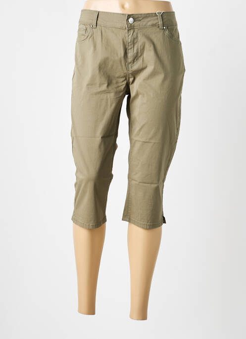 Corsaire tissage denim taille normale vert C'EST BEAU LA VIE femme