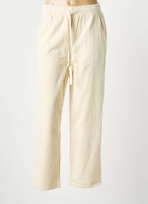 Pantalon droit stretch taille normale beige GRACE & MILA femme