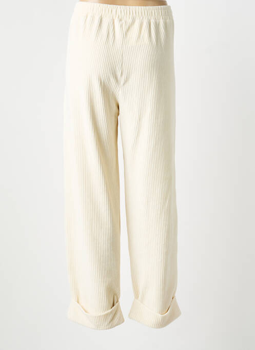 Pantalon droit stretch taille normale beige ICHI femme