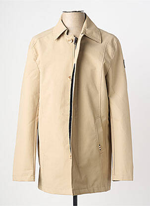 Trench coupe droite sans capuche beige FQ1924 homme