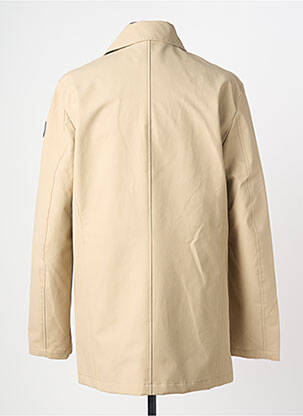 Trench coupe droite sans capuche beige FQ1924 homme