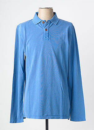 Polo manches longues manches longues bleu WHITE STUFF homme