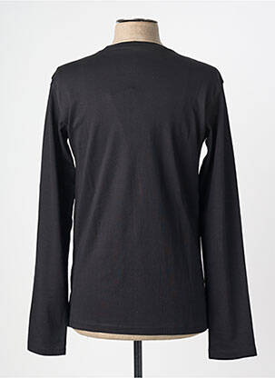 T-shirt broderie manches longues noir HAJO homme