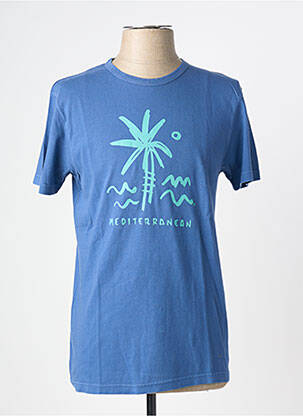 T-shirt coupe cintrée manches courtes bleu POU NOU homme