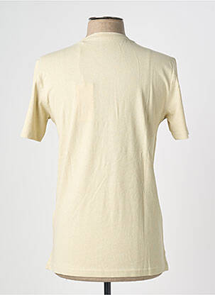 T-shirt col tunisien manches courtes beige MUSTANG homme