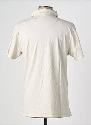Polo tissage jersey manches courtes beige POU NOU homme