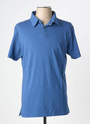 Polo tissage jersey manches courtes bleu POU NOU homme