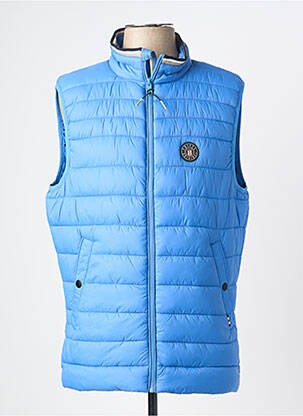 Doudoune poches sans capuche bleu FQ1924 homme